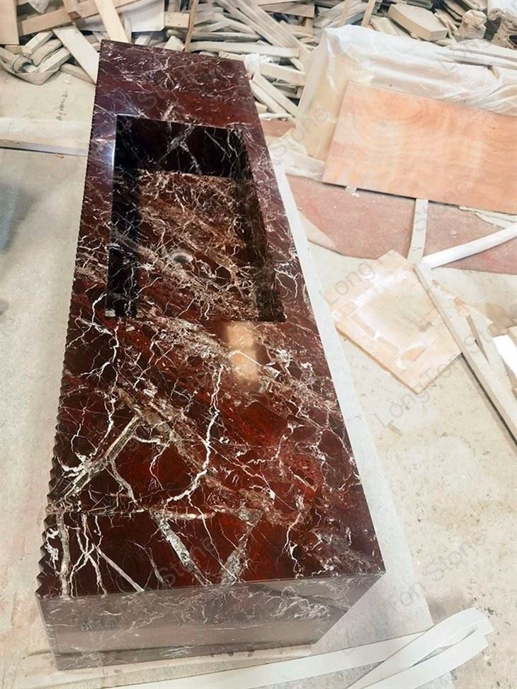 Natural Rosso Levanto Marble Sink For Bathroom best