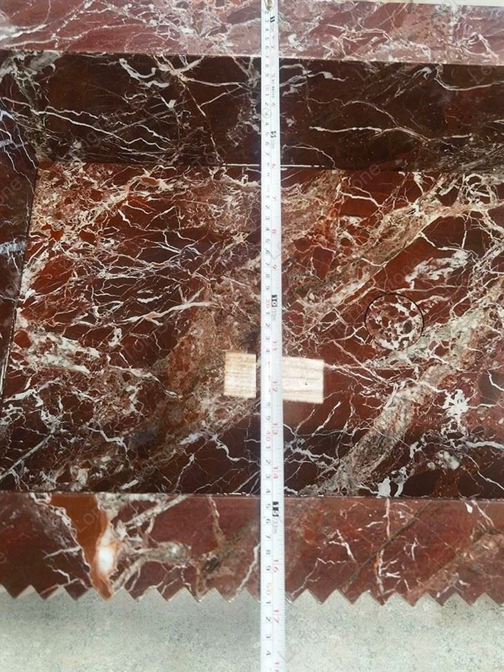 Natural Rosso Levanto Marble Sink For Bathroom high quality