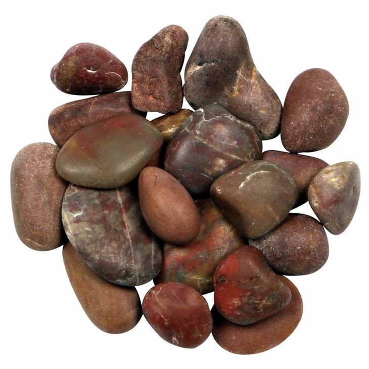 red decorative pebbles
