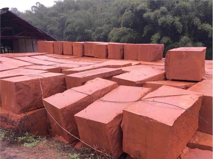 Red Sandstone Block Building Material For Flooring Tile Wall Tile