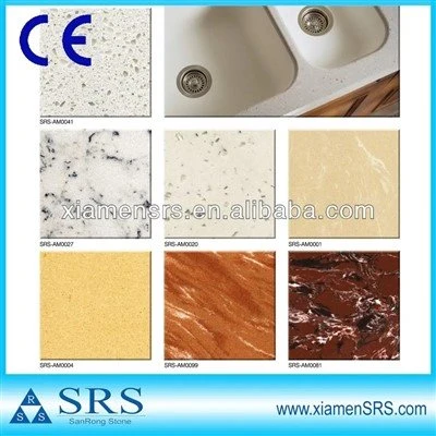 Tấm và đá cẩm thạch nhân tạo đầy màu sắc được đánh bóng